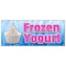 Signmission FROZEN YOGURT BANNER SIGN yoghurt self soft serve homemade toppings B-120 Frozen Yogurt - alternate 1